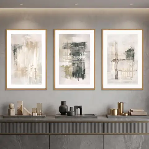 Ausril Large Neutral Abstract Beige… — Photo 1