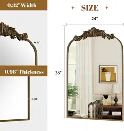 Dewfig Vintage Arched Wall Mirror,… — Photo 2