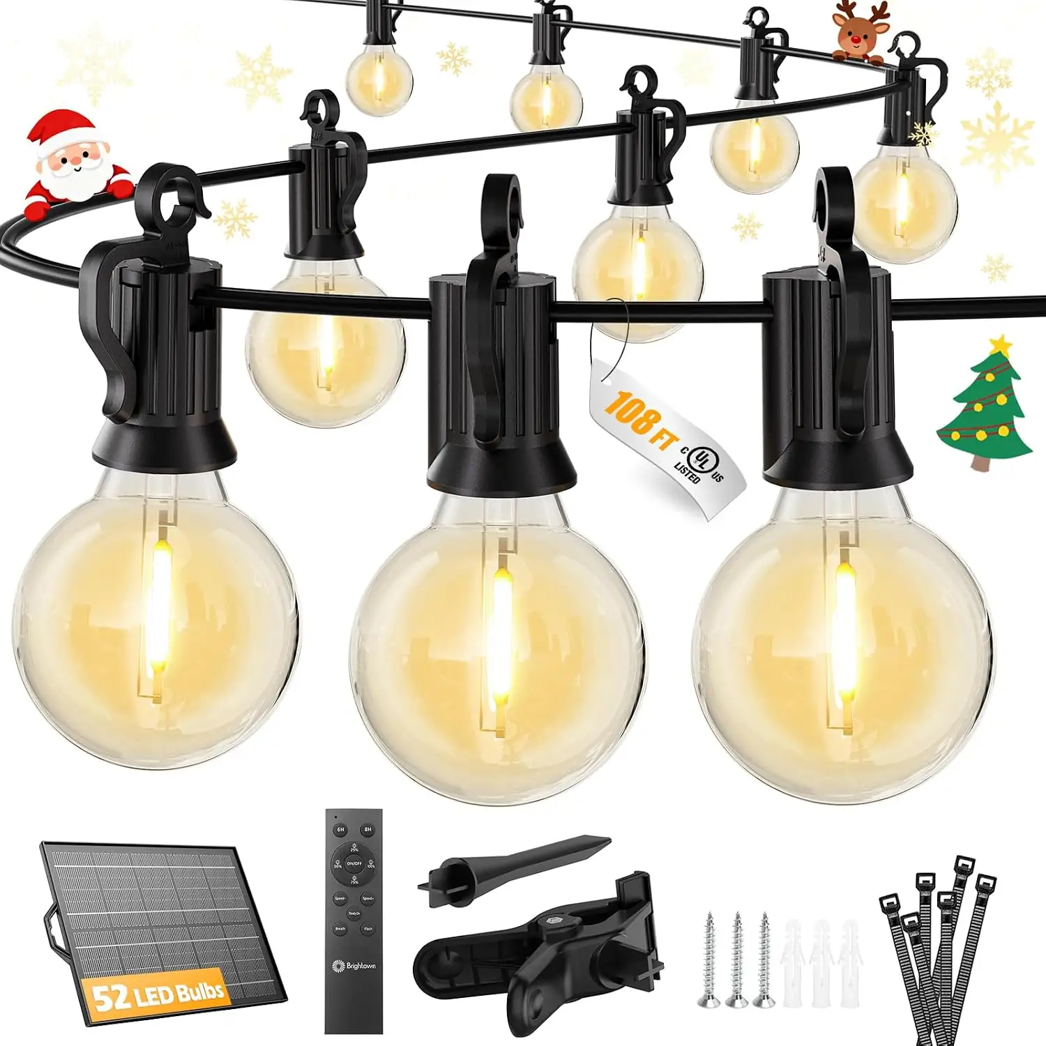 Brightown 108FT 52LED Solar String… — Photo 1
