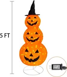 FUNPENY Halloween Collapsible Pumpkin, Lit… — Photo 2