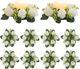 NUPTIO White Flower Wreath for… — Photo 1