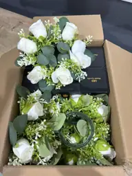 NUPTIO White Flower Wreath for… — Photo 3