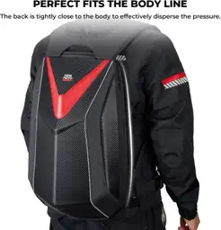 KEMIMOTO Motorcycle Backpack, Hardshell Helmet… — Photo 2