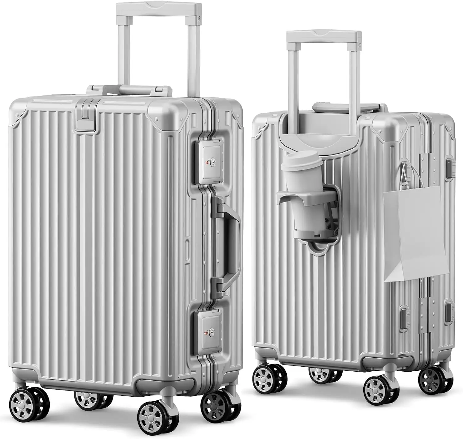Carry-On Luggage Aluminum Frame with… — Photo 1