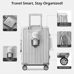 Carry-On Luggage Aluminum Frame with… — Photo 2