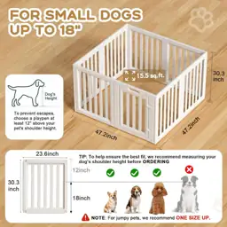 Dog Playpen Indoor,Puppy Playpen,White 30.3"… — Photo 2
