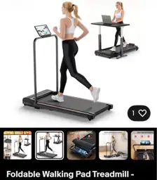 Foldable Walking Pad Treadmill -… — Photo 1
