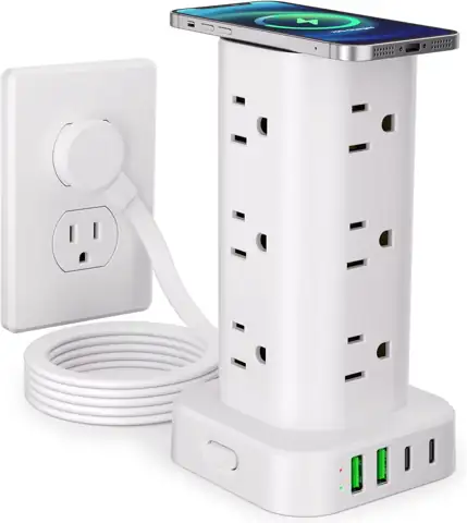 6FT Power Strip Tower with… — Photo 1