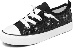 Toddler Kids Canvas Sneakers Sparkle… — Photo 1