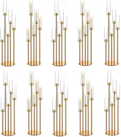 35in Gold Candelabra Centerpieces (10-Piece)… — Photo 1