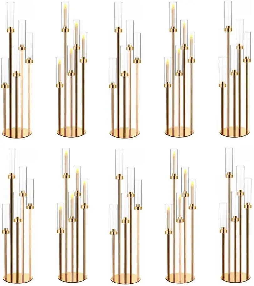 35in Gold Candelabra Centerpieces (10-Piece)… — Photo 1