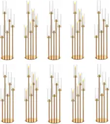 35in Gold Candelabra Centerpieces (10-Piece)… — Photo 1
