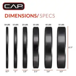 CAP Barbell Olympic Rubber Bumper… — Photo 2
