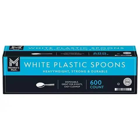 Member's Mark White Plastic Spoons,… — Photo 1