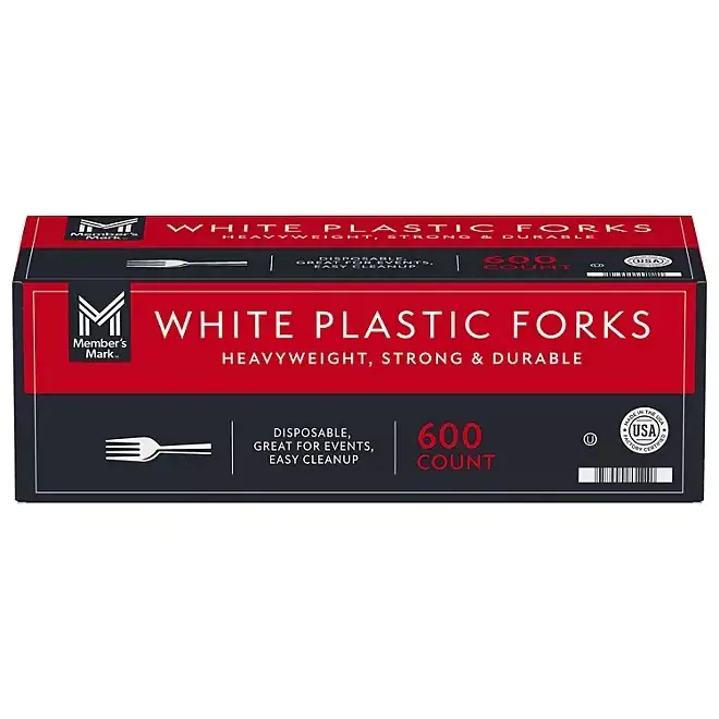 Member's Mark White Plastic Forks,… — Photo 1