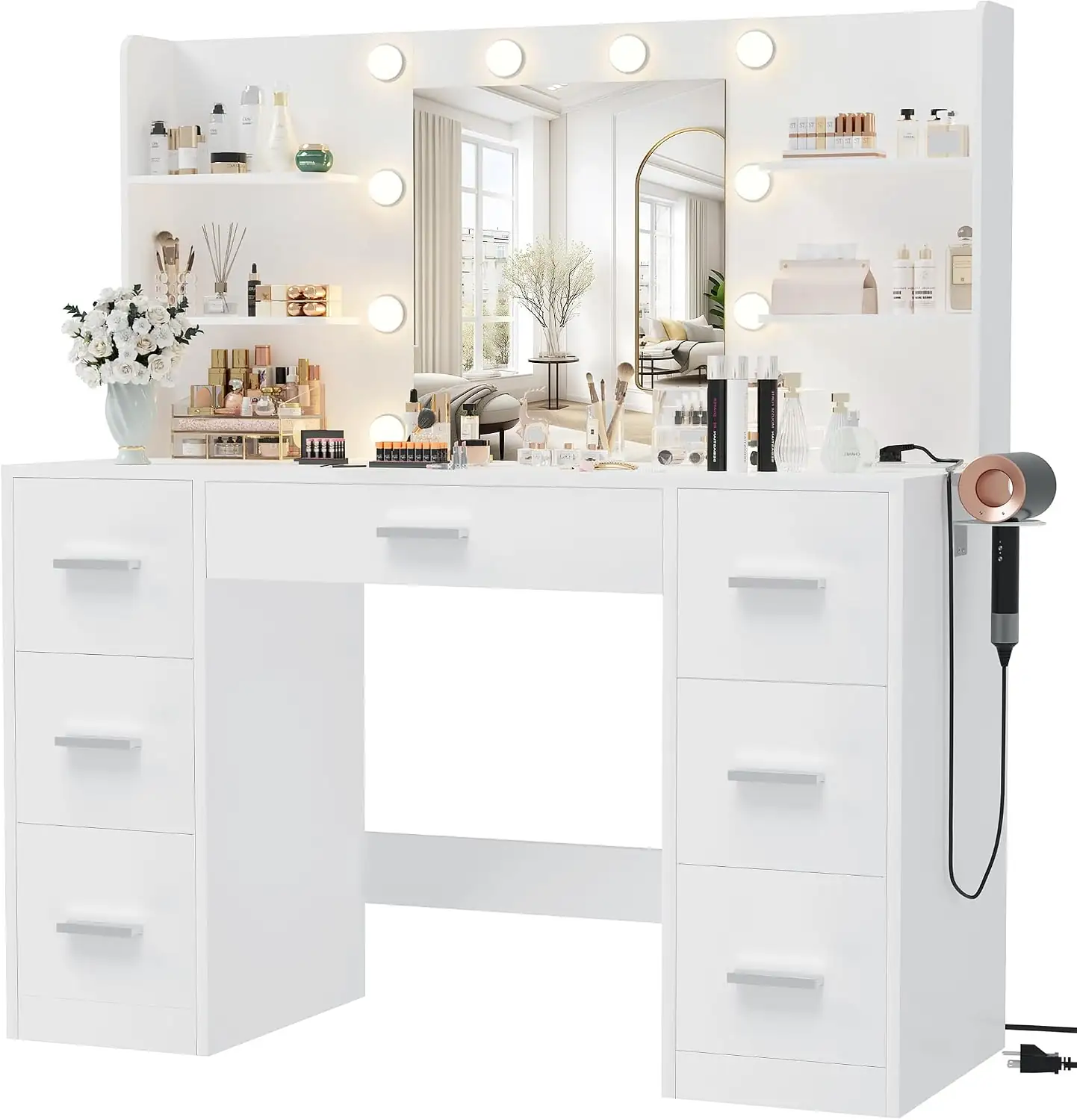 Furmax Vanity Desk with LED… — Photo 1