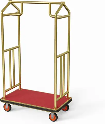Gold Hotel Luggage Cart, 42x24,… — Photo 1
