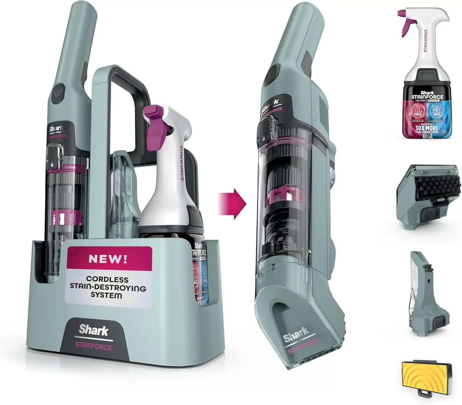 Shark StainForce Cordless Stain, Odor… — Photo 1
