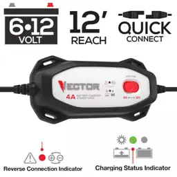 VECTOR 4 Amp Battery Charger/Maintainer — Photo 2