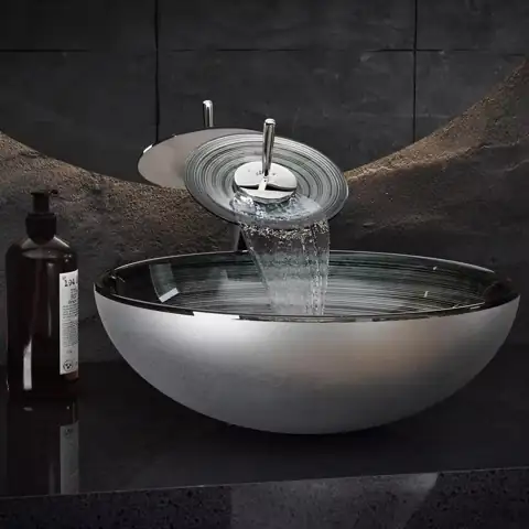 Cascade Vessel Sink in Smoky… — Photo 1