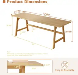 IOTXY Solid Wood Writing Table… — Photo 2