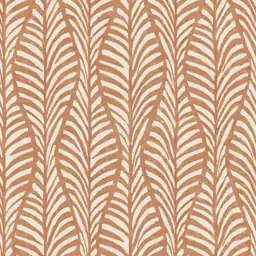 Terracotta Block Print Leaves Vinyl… — Photo 1