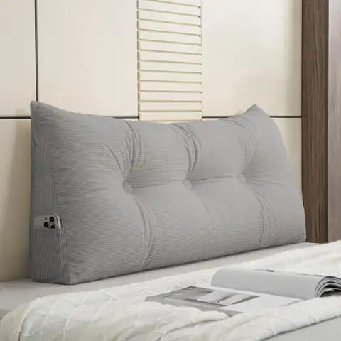 Dorm Headboard Wedge Pillow Corduroy… — Photo 1