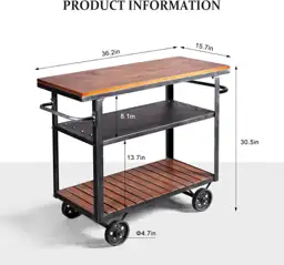 Industrial 3-Tier Rolling Utility Storage… — Photo 2