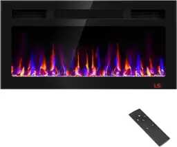 31-Inch Electric Fireplace, Recessed/Wall-Mounted, 750/1500W,… — Photo 1