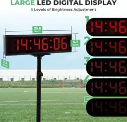 25.6" Cordless Race Clock for… — Photo 2