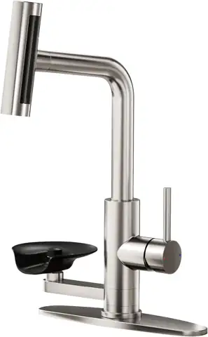 HOWUWEY Brushed Nickel Kitchen Faucet… — Photo 1