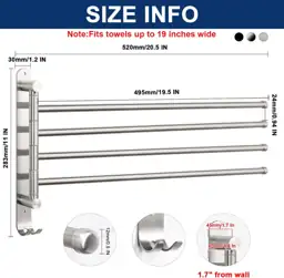 NearMoon Swivel Towel Rack, 19.5"… — Photo 2