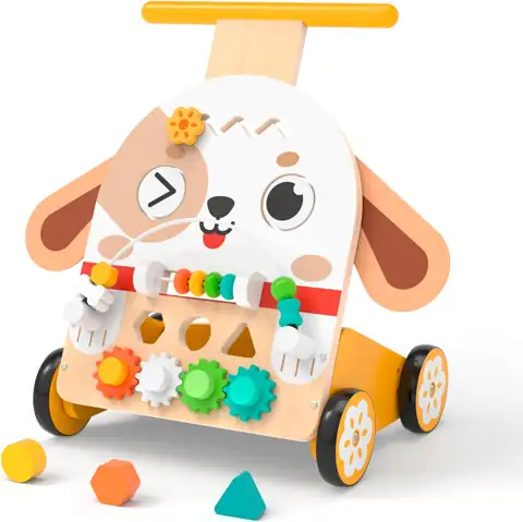 Wooden Baby Walker, 6-in-1 Push… — Photo 1