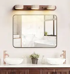 Dark Wood Farmhouse Bathroom Vanity… — Photo 2
