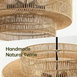 24" Rattan Chandelier for Dining… — Photo 2