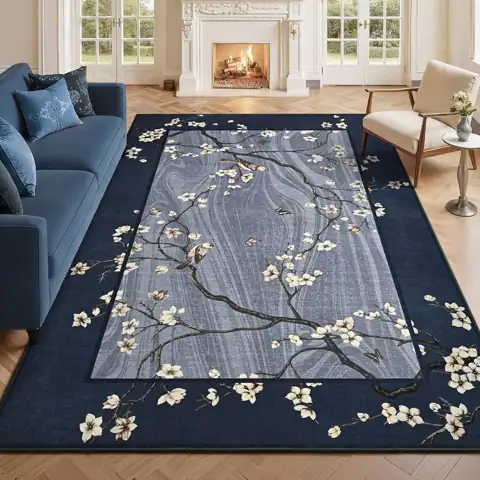 Foxmas 8x10 Navy Blue Floral… — Photo 1