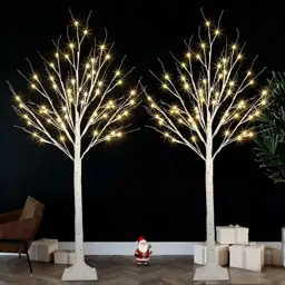 2 Pack 4FT Lighted Birch… — Photo 1