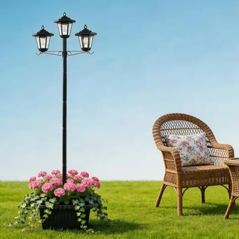 Solar Lamp Post Light with… — Photo 1
