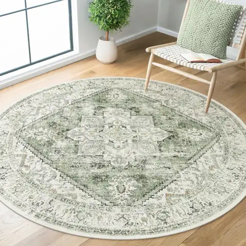 LIVEBOX Medallion Round Area Rug… — Photo 1