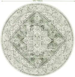 LIVEBOX Medallion Round Area Rug… — Photo 2