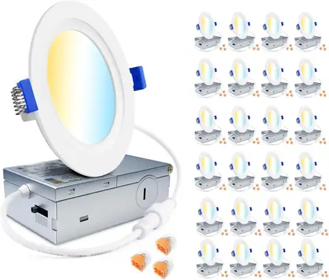 zouzai 24-Pack Ultra-Thin LED Recessed… — Photo 1