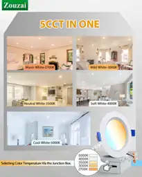 zouzai 24-Pack Ultra-Thin LED Recessed… — Photo 2