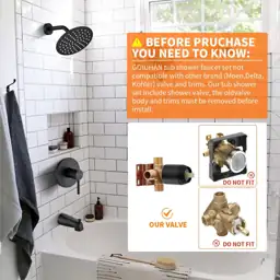 Tub Shower Faucet Set With… — Photo 2