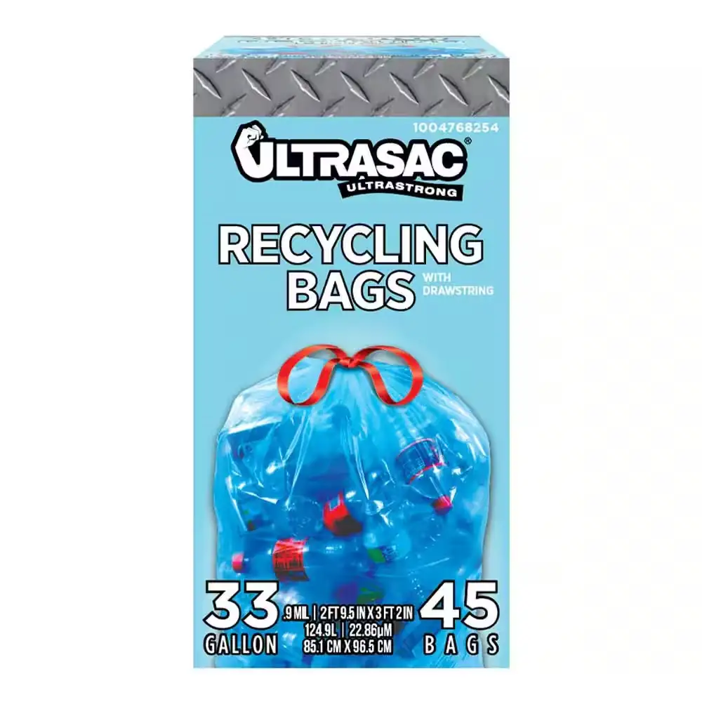 33 Gal. Drawstring Blue Recycling… — Photo 1