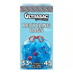 33 Gal. Drawstring Blue Recycling… — Photo 1