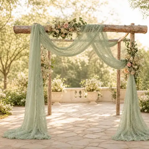 HunnmingRe Lace Wedding Arch Draping… — Photo 1