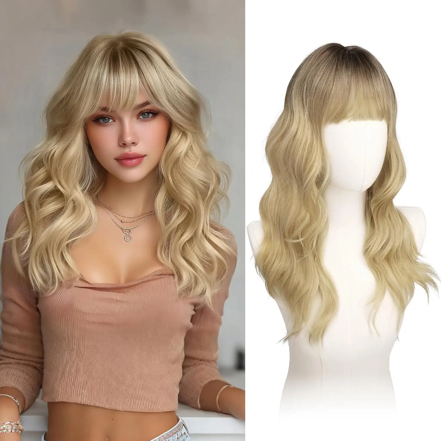 Haloo Blonde Wigs with Bangs… — Photo 1