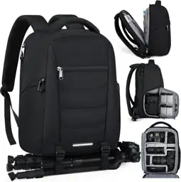 SDYSM Camera Bag Backpack for DSLR/Mirrorless, Waterproof, 15.6" Laptop ...