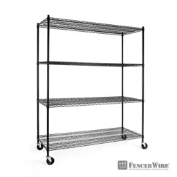 Black 4-Tier Metal Shelving Unit… — Photo 1