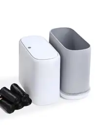 Dog-Proof Slim Press-Top Bathroom Trash… — Photo 1
